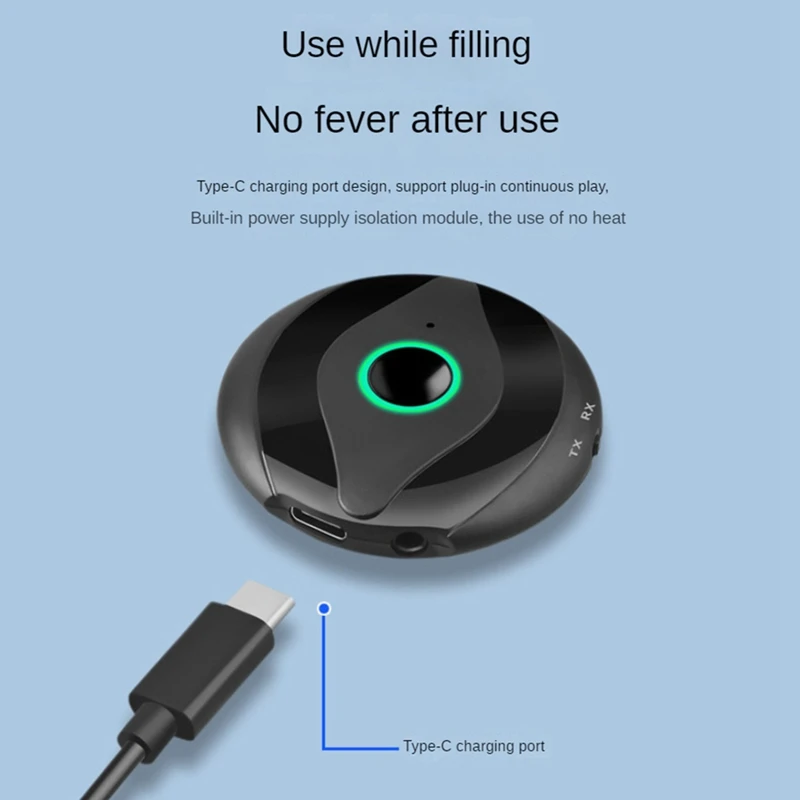 2 In 1 Bluetooth 5.4 Receiver Transmitter Aux Bluetooth Car Adapter Wireless Audio Transmitter For TV Speakers