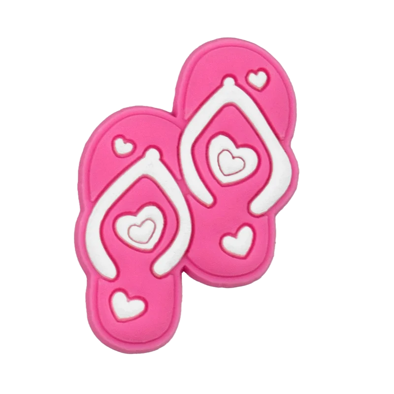 1/10PCS Super Pink Series Shoe Charms for Girls, Flower Heart Shaped Charms for Shoes, Lighter Perfume Wooden Clogs Buckles