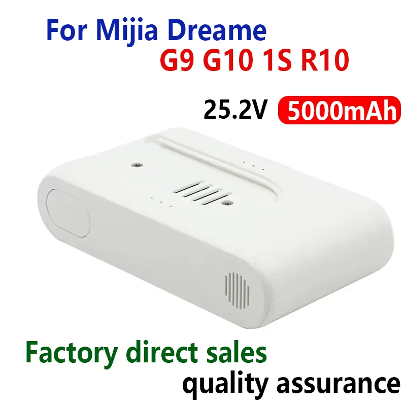 2025 Rechargeable Lithium-Ion Battery Pack for Xiaomi Mijia Dreame G9 G10 R10 1S Wireless Vacuum Cleaner Original 25.2V 5000mAh