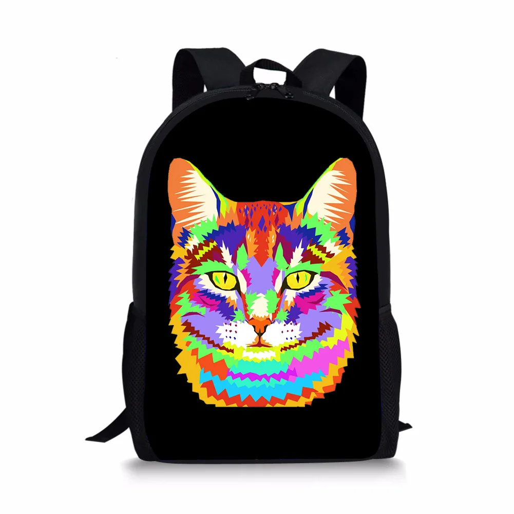 Cartoon Bunte Katze Muster Rucksack Kinder Schule Tasche Jungen Mädchen Studenten Buch Tasche Casual Rucksack Teenager Reise Rucksack