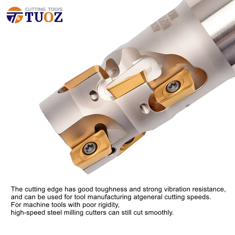 TUOZ CNC Corn milling cutter Rod BAP300R BAP400R Spiral end mill shank and cutter head install APMT1135 APMT1604 milling insert