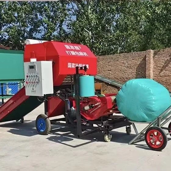Feed, Grass, Green Storage, Packaging Machine, Corn Straw Bundling and Coating Integrated Machine