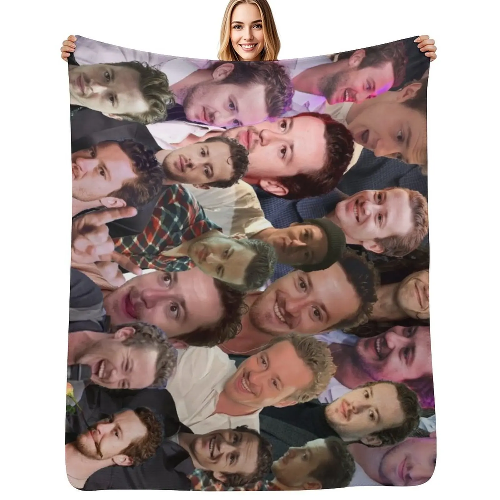 Joseph Quinn Photo Collage Throw Blanket Bed covers Large christmas gifts Thins Shaggy Plaid on the sofa Blankets