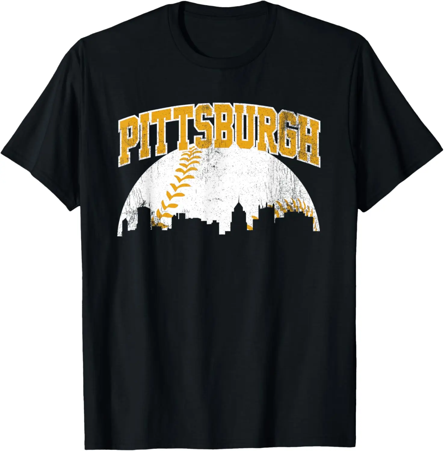 

Винтажная футболка из США в стиле ретро Pittsburgh Skyline City Gameday