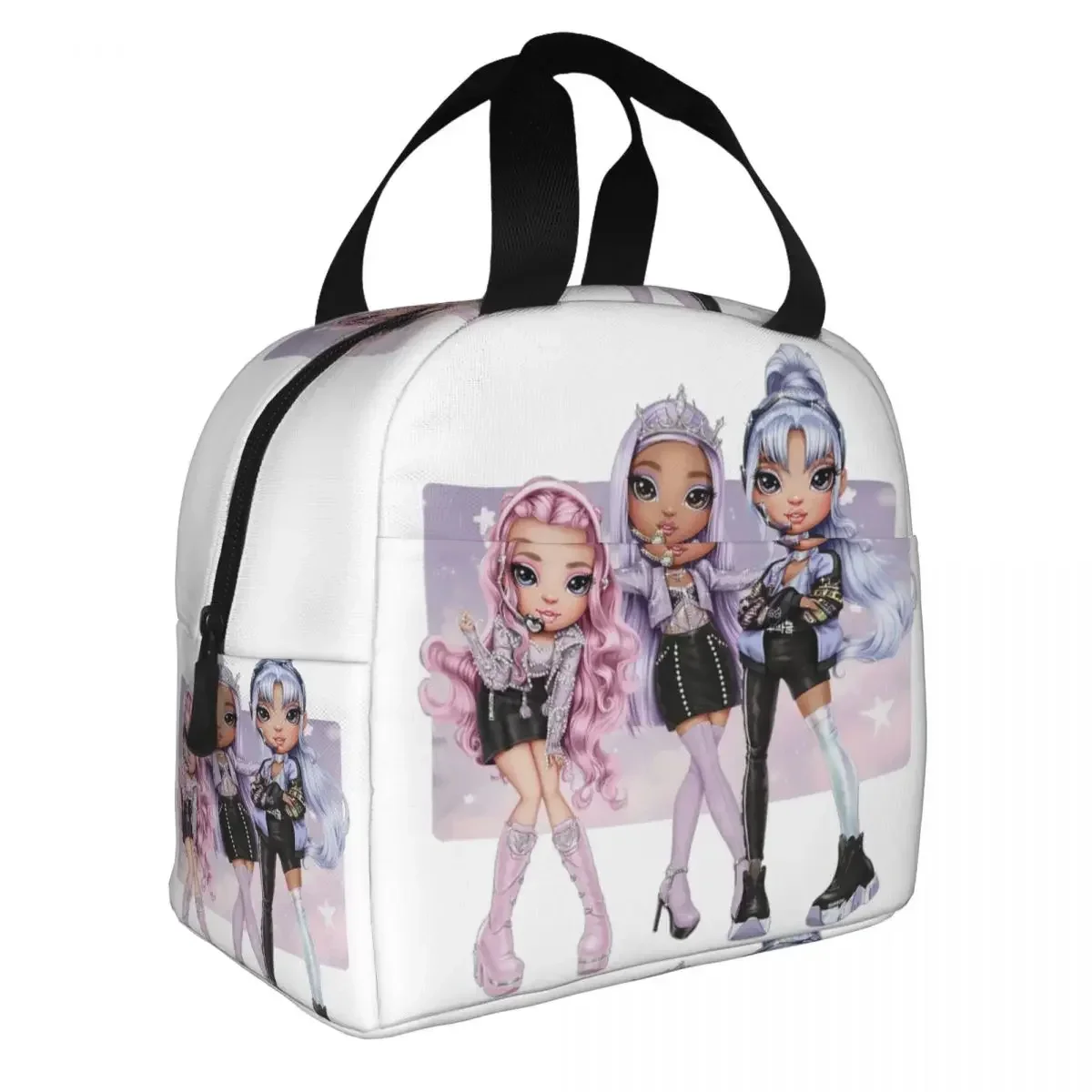 Rainbow High Sisters Insulated Lunch Bag for Women Leakproof RH KPOP Cooler Thermal Bento Box Kids School Children lunchbag