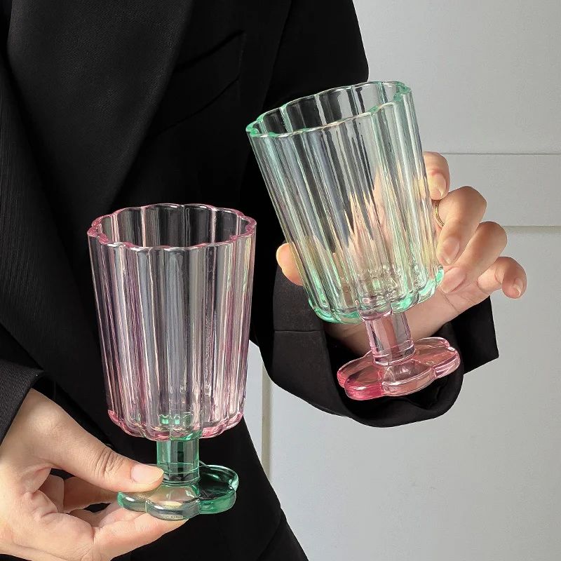 

Elegant Stained Glass Tall Floral Tea Cup - Multi-Use for Water, Milk, Juice, Household Drinkware