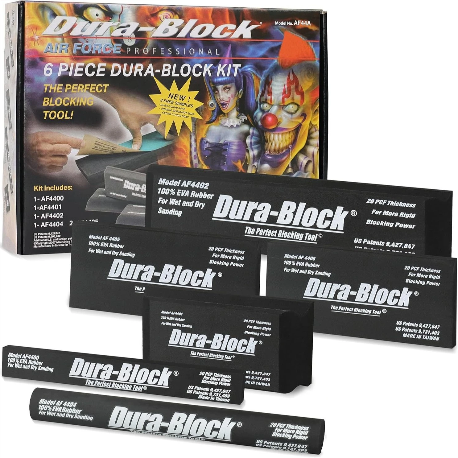 

7PCS Sanding Block Kit Flexible EVA Foam Wet or Dry Autobody Sanding Blocks Kit for Automotive Car Wood Bodywork