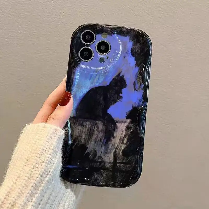 Case For Xiaomi Redmi Note 14 Pro 5G 13 12 4G 8 11 10 12 13 14 Pro Plus 12S 12 13C 12C 9C 10C 9A 9 10 A3 Cover Cute Cat 3D Wavy