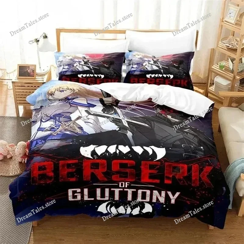 3D Printed Anime Berserk Bedding Set Boys Girls Twin Queen Size Duvet Cover Pillowcase Bed Kids Adult Home Textileextile