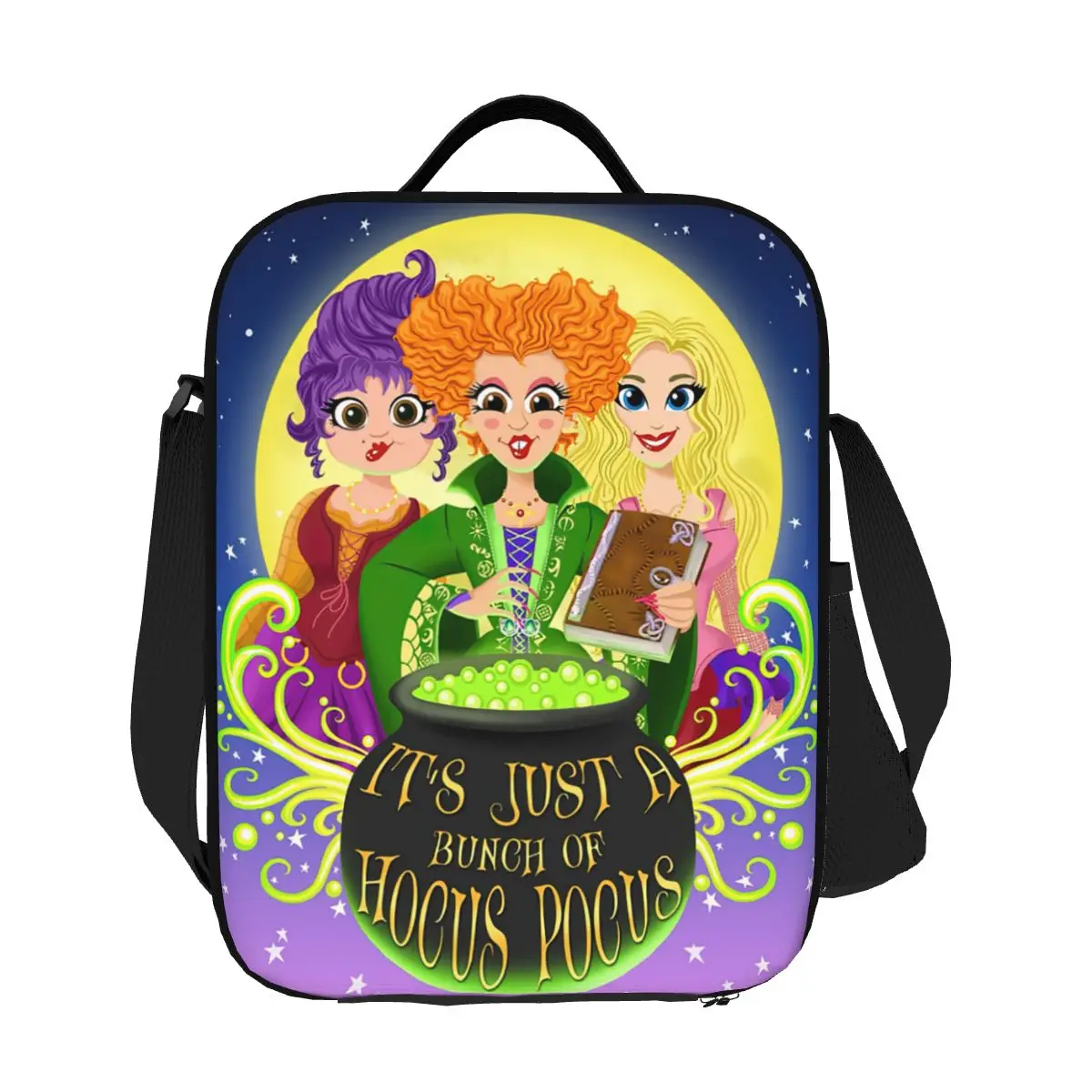 Custom The Sanderson Sisters Hocus Pocus Insulated Lunch Bags for Women Happy Halloween Cooler Thermal Food Bento Box School