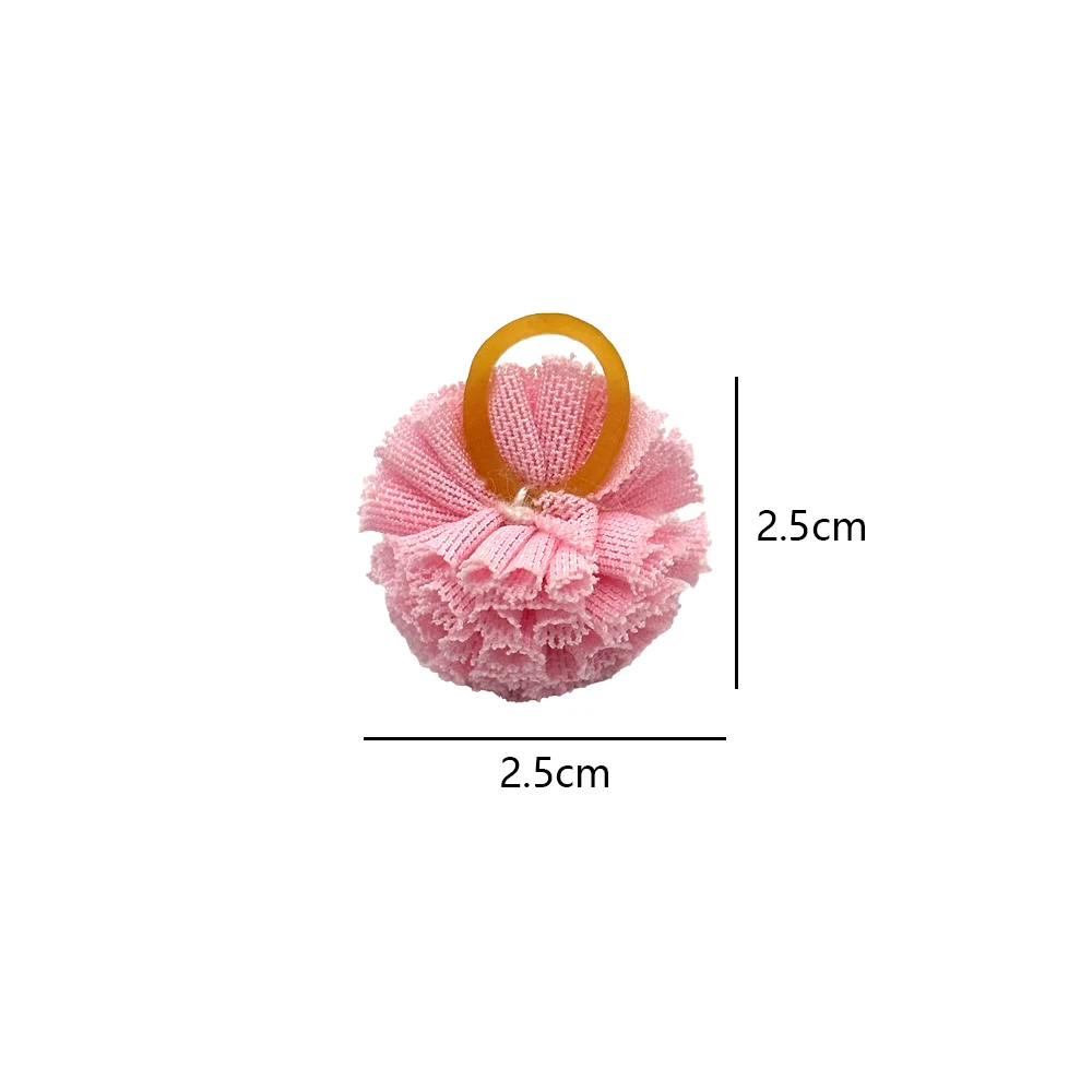 50/100 قطعة اليدوية الكرة نمط كلب فيونكات شعر الحيوانات الأليفة إكسسوارات الشعر الأربطة المطاطية مستلزمات الحيوانات الأليفة كلب الاستمالة اكسسوارات