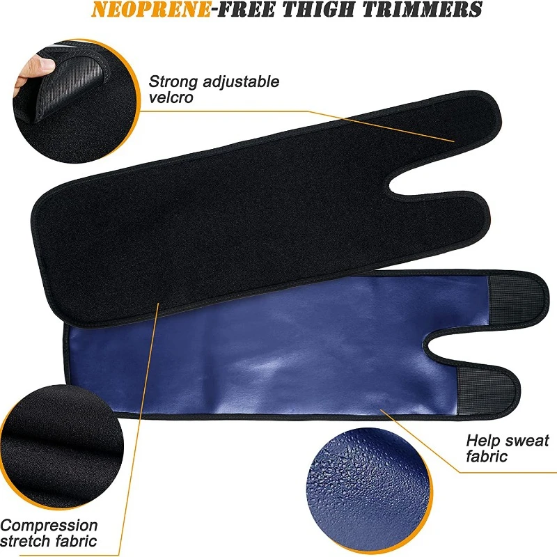 Premium Thigh Trimmers for Men and Women Body Wrap Slimming Sauna Waist Trainer Leggings Shapers Sweat Wrap