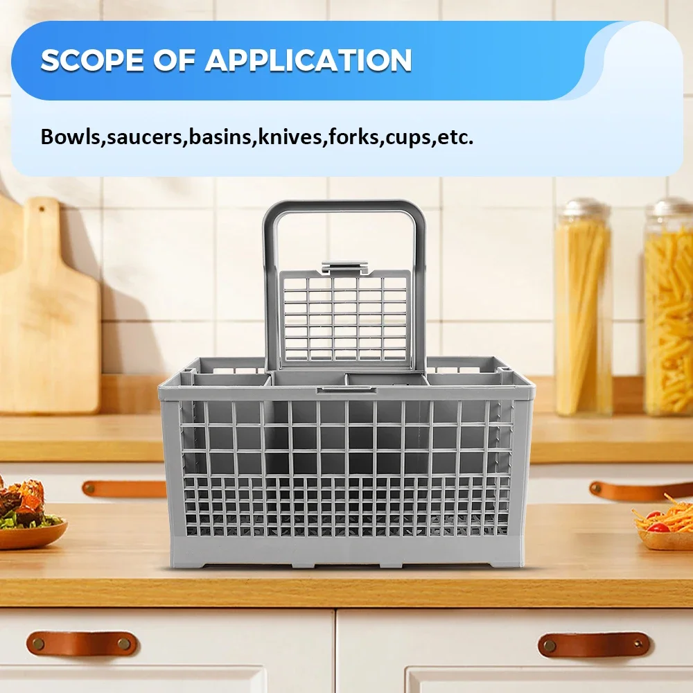 Multifunctional Universal Dishwasher Basket Knife and Fork Storage Basket Foldable Cutlery Holder Dishwasher Basket Part image 5