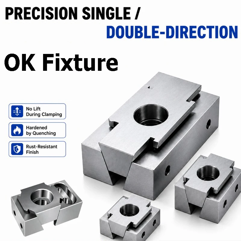 Upgraded Precision OK Fixture M6 M8 M10 M12 M14 M16 Adjustable CNC Multi-Station Wedge Clamping Block Components OK Clamp