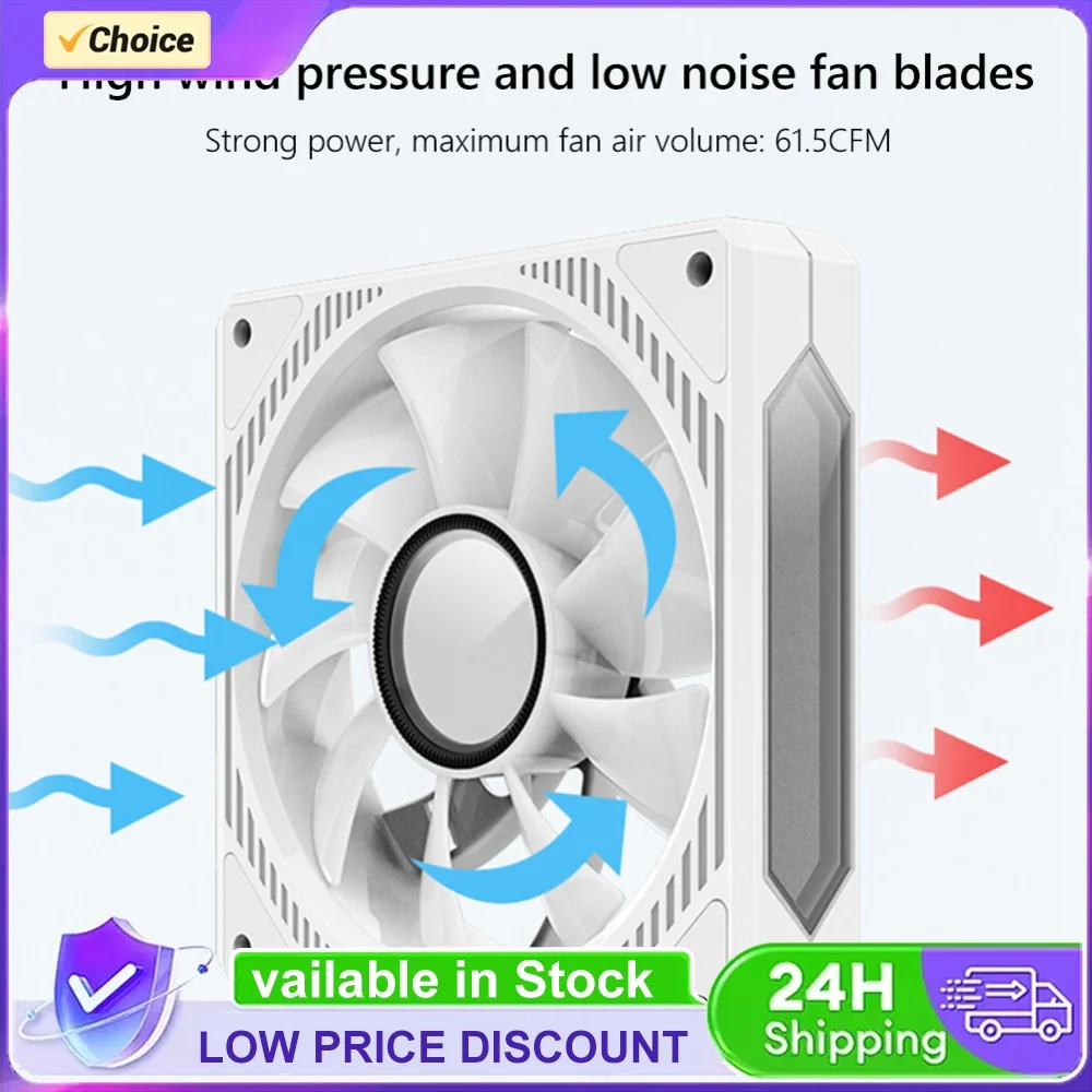 120mm 120mm PC Fan Auto Speed Regulation Luminous PC Case Fans Smart Temperature Control FDB Hydraulic Bearing Computer Accessories - Aliexpress Deal