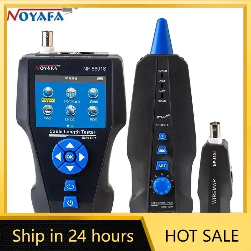 NOYAFA NF-8601S Network Cable Tracker Multifunction TDR Length With PoE/PING/Port Voltage Wiremap Tracker Diagnose Tool Detector