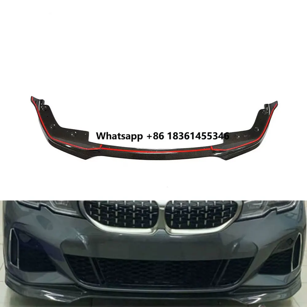 for 3 Series G20 G28 2019-2020 Carbon Fiber Car Front Bumper Lip Spoiler