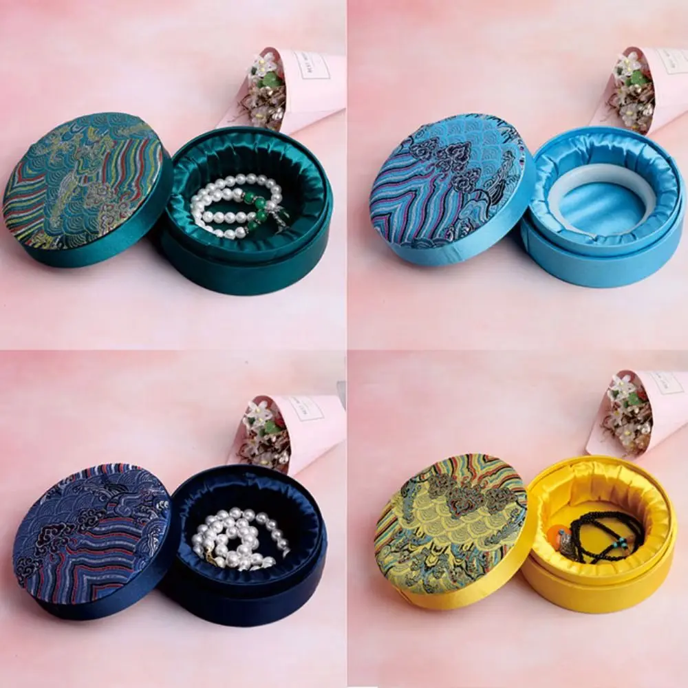 

Органайзер для хранения льняных украшений ручной работы, китайский культурный браслет с кисточками, коробка для браслета, этнический чехол для браслета большой емкости, сделай сам