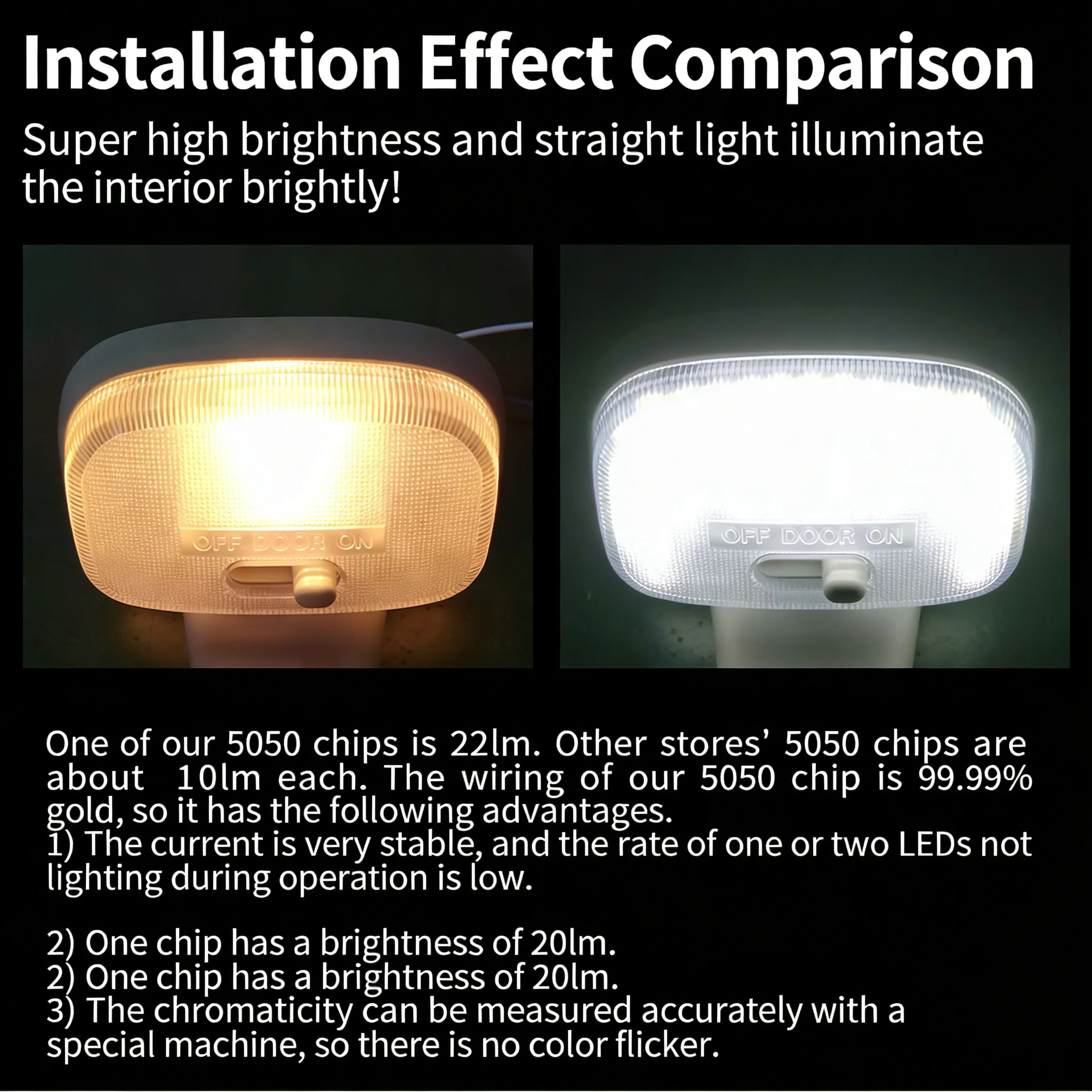 LED Room Map Light for Toyota Roomy/Tank M900A/M910A Dome Reading Light 5050 SMD