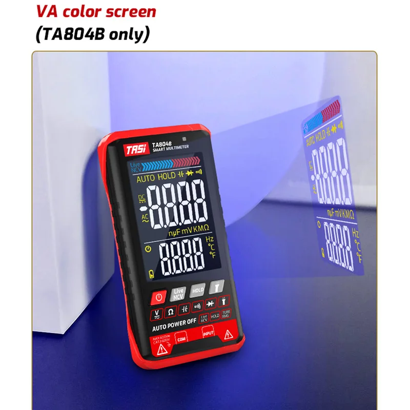 

TASI Digital Multimeter AC/DC Ammeter Meter Multimetro Auto Digital Multimeter NCV Voltmeter Ammeter Ohm Resistance Test