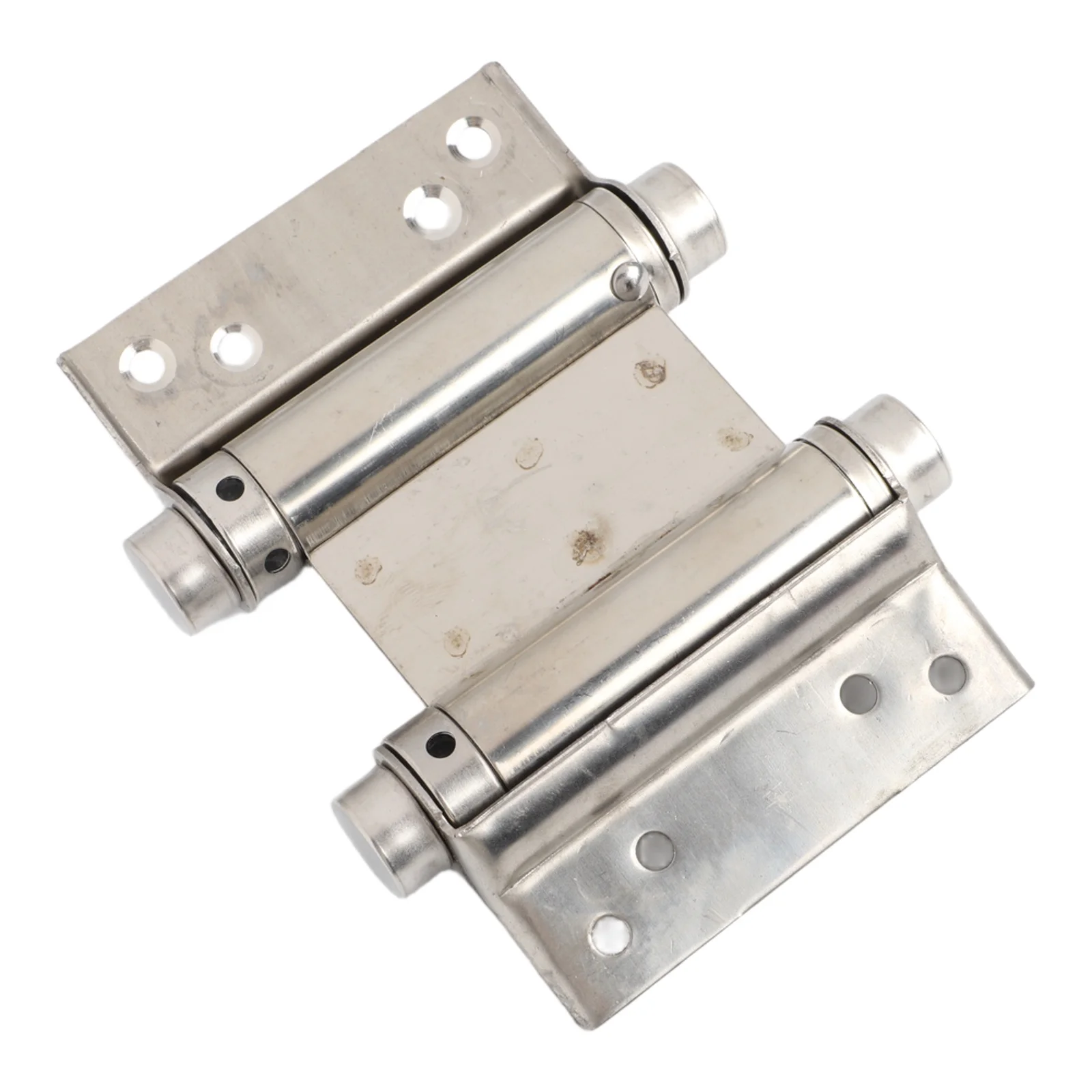 

Two way door hinge with double spring stainless steel automatic closing for door thickness 23 to 26 millimeters
