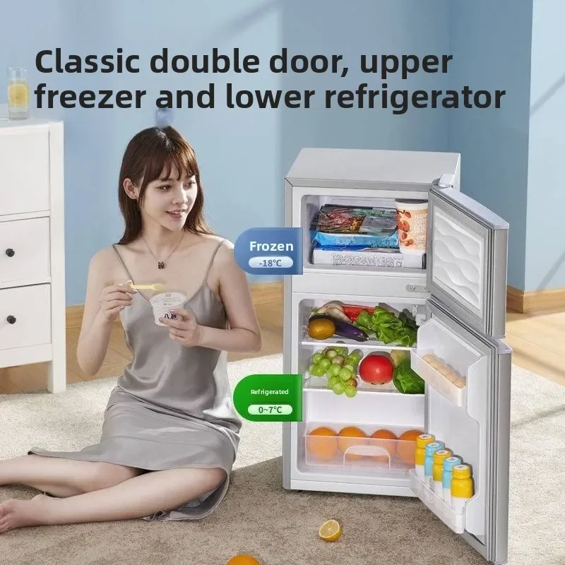 Refrigerator, smart small refrigerator, household small double door refrigerator