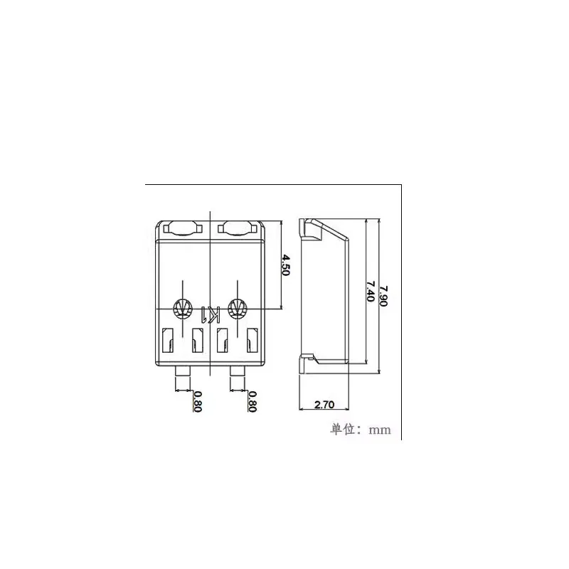 5 teile/lose Korea Miniatur-Chip-Terminal LED-Streifen Lichtst reifen Verdrahtung stecker 2 Löcher anstelle von 2059-302 Schalter