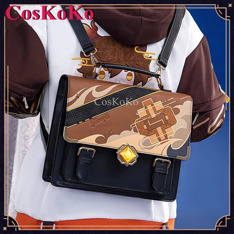 CosKoKo Zhongli Косплей Игра Genshin Impact Theme Impression Pack Ежедневный консервативный пригородный рюкзак Сумка-мессенджер Модная Itabag