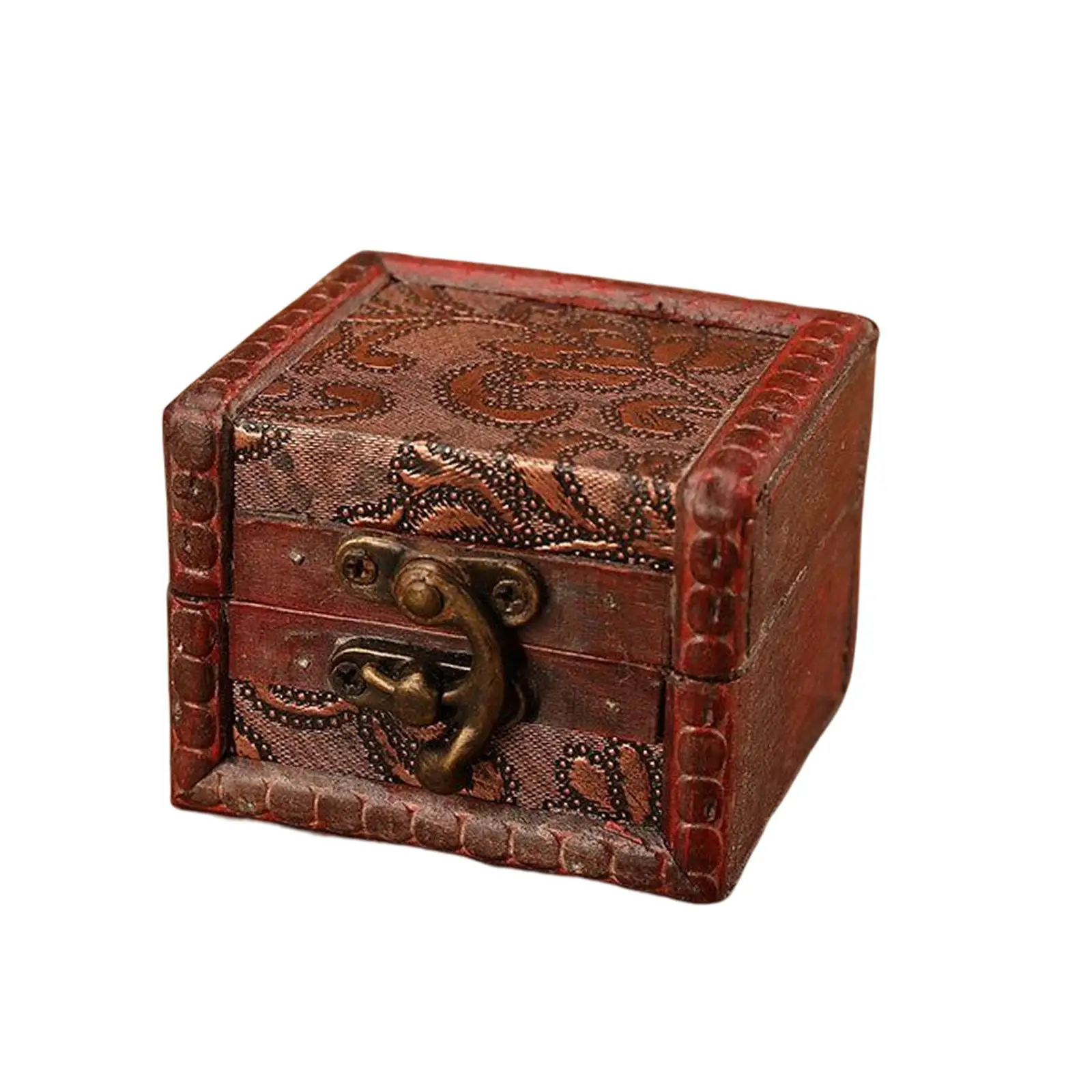 Rustic Wooden Jewelry Box Organizer Lockable Storage Box Jewellery Trinket Box for Watch Ear Studs Necklaces Cufflinks Ring