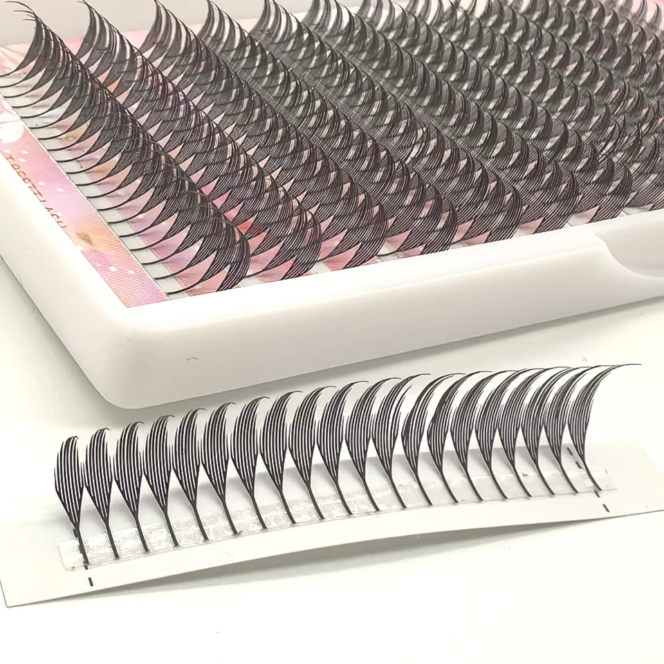 Tbestt Cachemira Anime Spire Extensión de Pestañas Forma de Pluma Cachemira Abanicos Premade Pestañas Postizas Individuales Extensiones 3