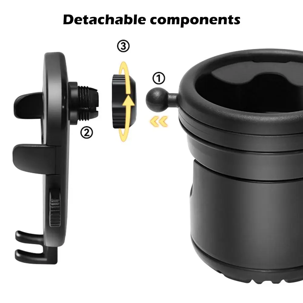 3 in 1 Design Baby Stroller Cup Holder Non Slip Multicolor Water Bottle Tray 360° Rotation Universal Mount Cup Holder