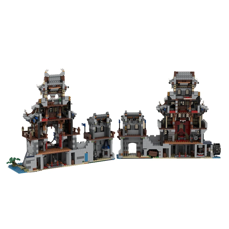 3684 pièces de construction personnalisables, château de style architectural traditionnel, blocs de construction modulaires, briques DIY, jouet pour garçons, cadeau d'anniversaire