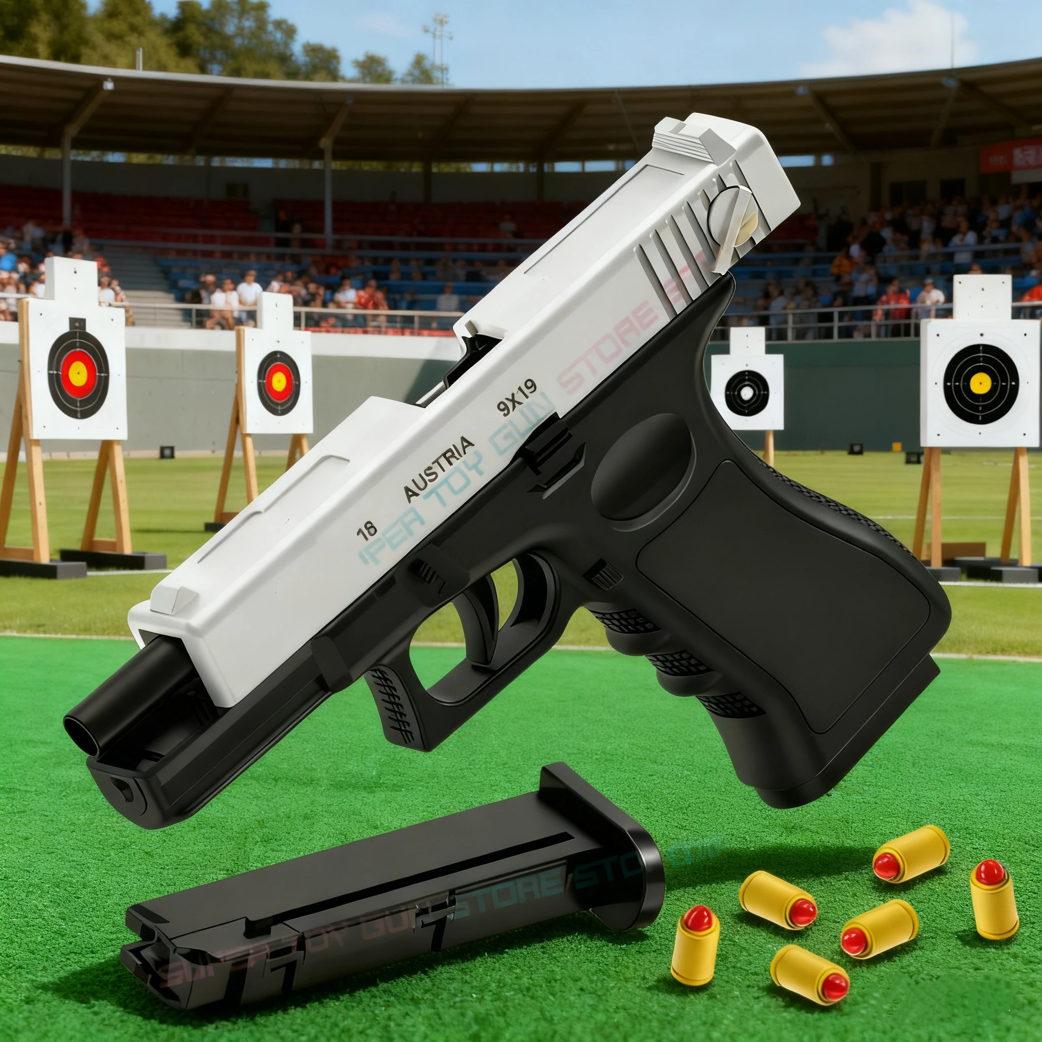 Pistola de ejeção automática g18, modelo blaster, adereços para adultos e crianças, jogos cs ao ar livre, adereços interativos, presentes para meninos