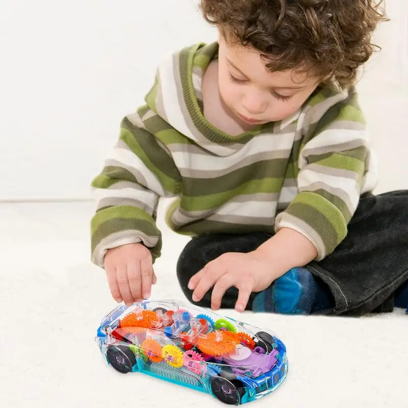 

Transparent Toy Car Racing Car Toy With Lights Music Mechanical Battery Operated Race Car Toy Multicolor Concept Musical Car Toy