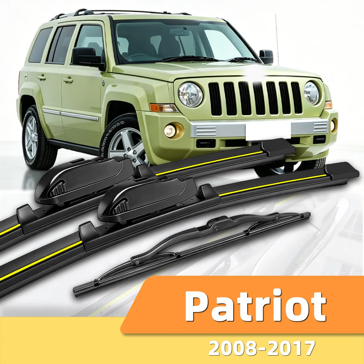 Geeignet für Jeep Patriot 2008–2017. Scheibenwischer vorne und hinten. Langlebiges Zubehör für Autoscheiben 2009, 2012, 2014.