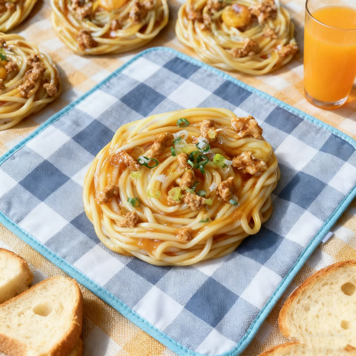1PC Realistic Fake Spaghetti with Shrimp & Meat - PVC Pasta Model for Food Photography, Italian Restaurant Display, Cooking Demo