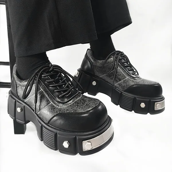 Best - Selling Gothic Platform Shoes | Premium Textured Leather Footwear