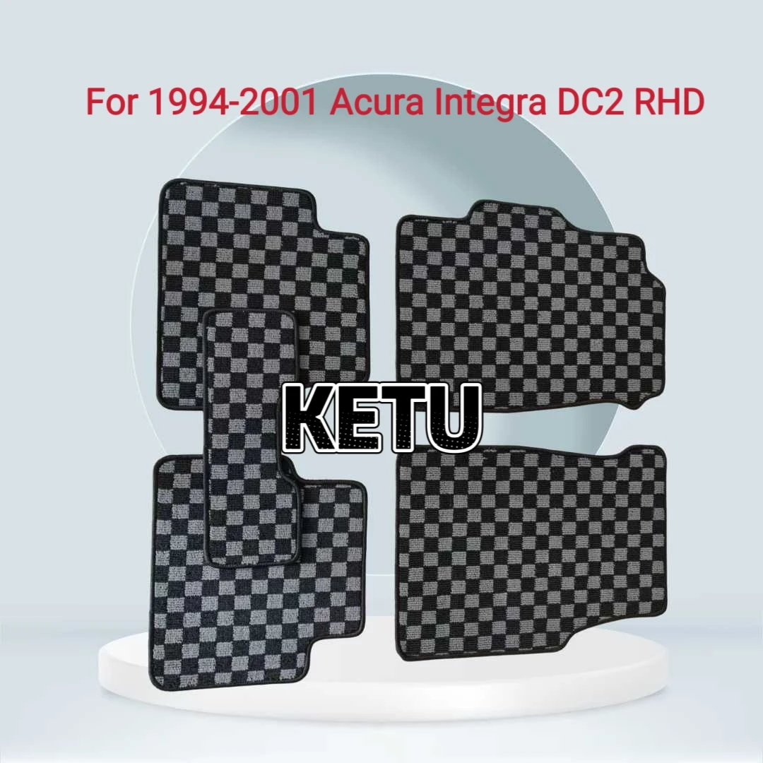 For 1994-2001 Acura Integra DC2 RHD Custom Fit Checkerboard Car Floor Mats All-Weather Protection