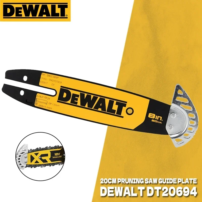 Imagem -03 - Dewalt-motosserra de Poda Baixo Recuo Resistente ao Desgaste Óleo Otimizado Dt20694 Guide Plate Fits Dcmps520 Dt20693 20cm