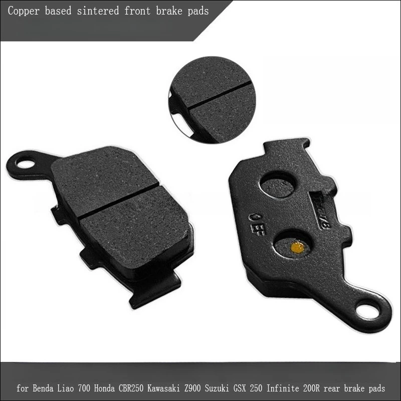 

Suitable for Bendaliao 700 Honda CBR250 Kawasaki Z900 Suzuki GSX250 Promise 200R Rear Brake Pads