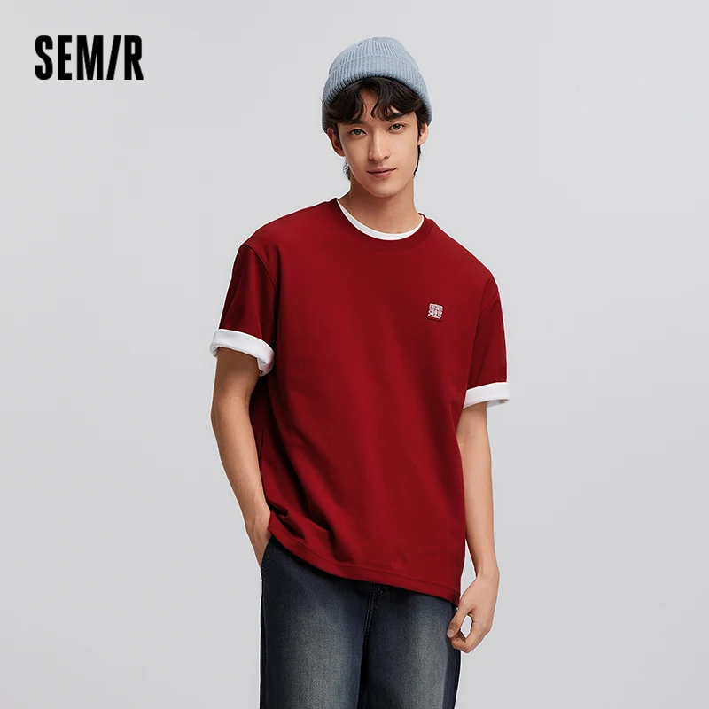 Semir Short Sleeve T-Shirt Men 2025 New Spring Inner Layer Top Couple's Outfits