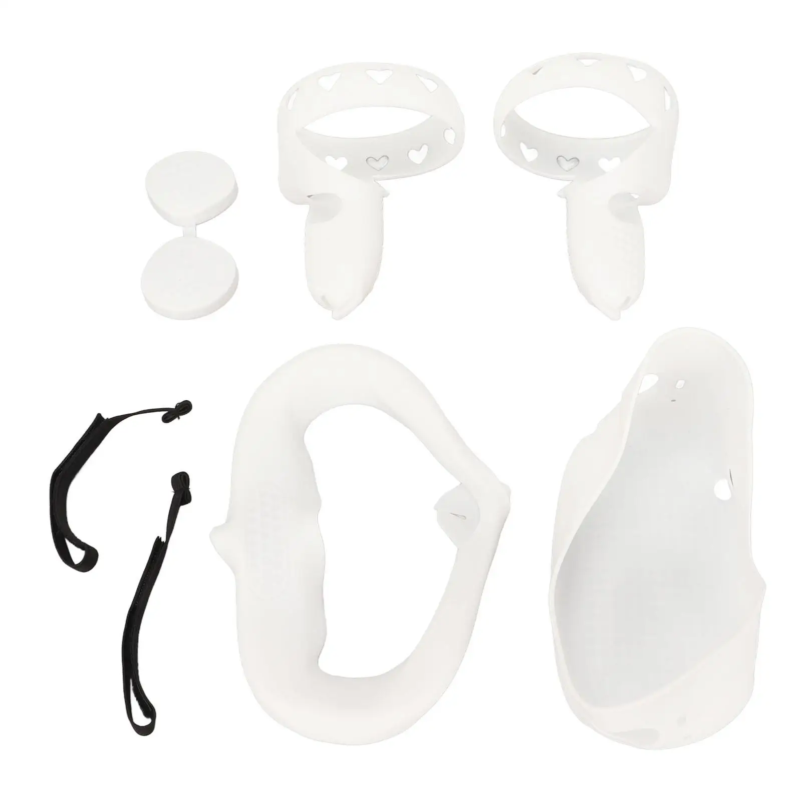 Shockproof Silicone VR Case Cover Set for Quest 2 - Scratch-Resistant Grip Face & Eye Shell Protection