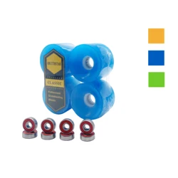 4x ล้อสเก็ตบอร์ด Light Up ABEC 11 แบริ่ง Longboard ล้อ LED แฟลช At Night 70 มม.65 มม.78A สีส้มสีฟ้า