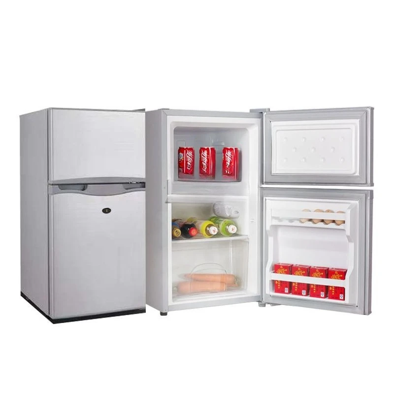RV special refrigerator 12V24V car DC refrigerator with lock freezing and refrigeration double door RV refrigerator