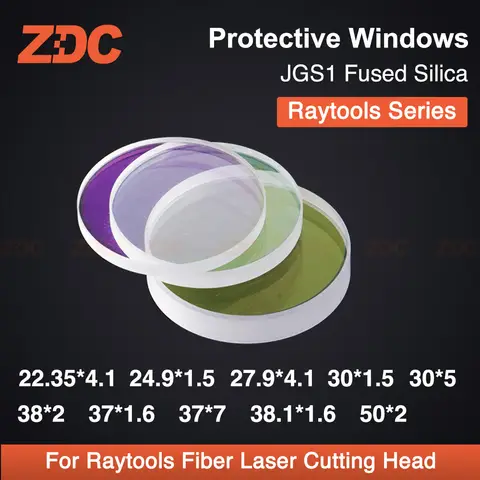 ZDC Raytools 보호 Windows 27.9*4.1/24.9*1.5/37*7/38.1*1.6 Raytools 레이저 헤드 BM109 BT240 BM114/115 용 광학 렌즈