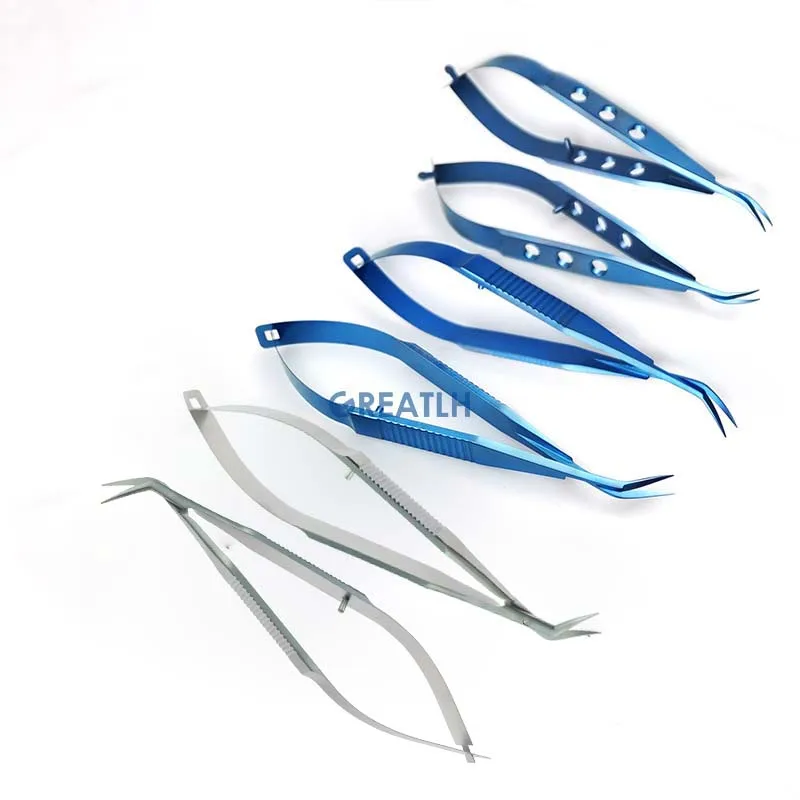 Ophthalmic Left/Right Castroviejo Corneal Scissors Animal Experiment Vascular Scissors Veterinary Ophthalmic Tool