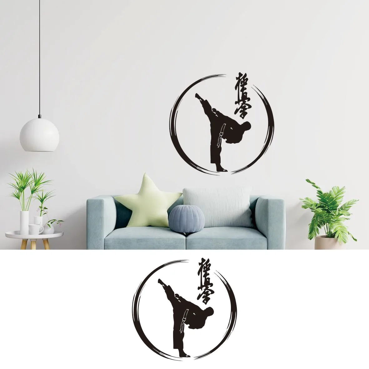 Karate Sport Martial Arts Vinyl Wall Sticker Home Decor Living Room Bedroom Gym Training Decals Removable Mural Wallpaper