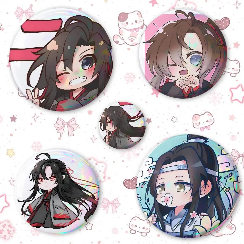 Ani-me- Boy Round Button Badge Pin Set Anime Cartoon Game Music Cool Fashion Brooch For Backpack Clothes Hat