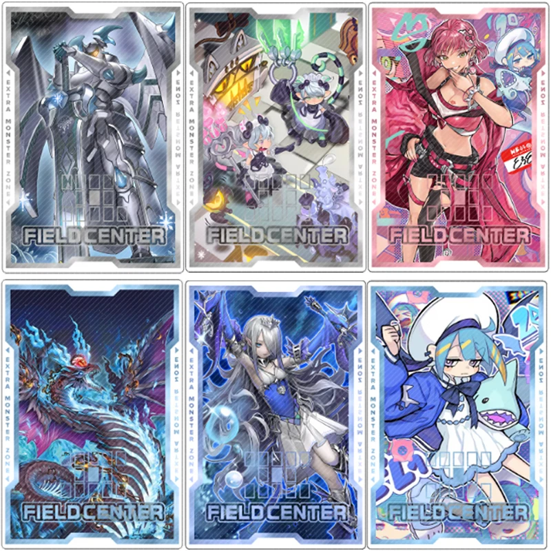 Tarjeta Yugioh, tarjetas centrales de campo, mal, doble, Labrynth, lágrima, Mulcharmy, ojo de serpiente, Ki-sikil, juego de Anime, juguete de partición de cartas acrílicas