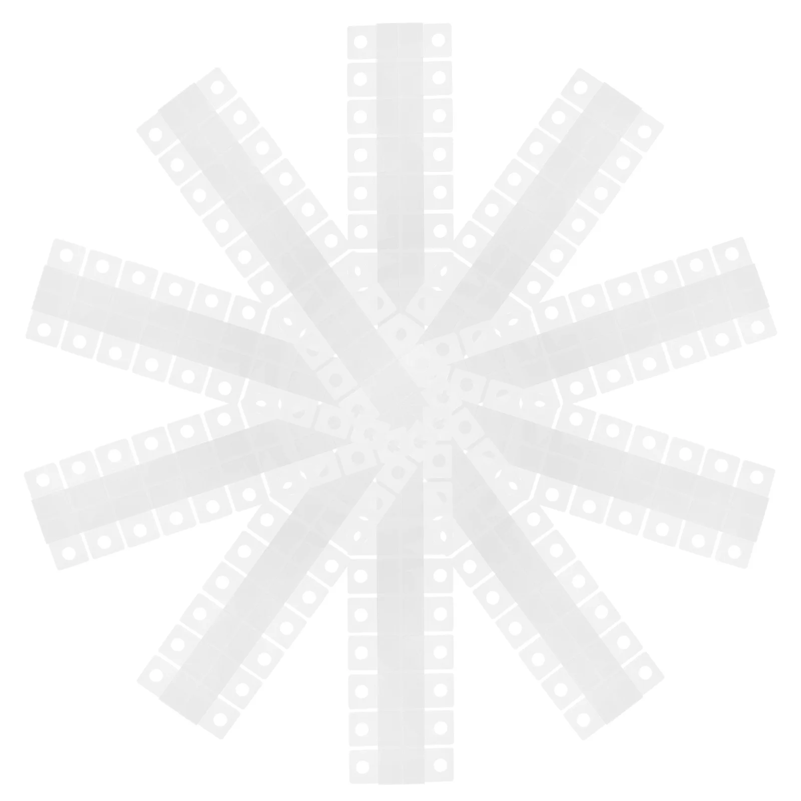 360 قطعة علامات تبويب معلقة ذاتية اللصق شفافة علامات عرض بلاستيكية خطافات لاصقة بفتحة مستديرة لتنظيم المنتجات الصغيرة للبيع بالتجزئة